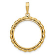 22 mm 14k Yellow Gold coin bezel for 22 mm Coin
