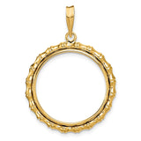 22 mm 14k Yellow Gold coin bezel for 22 mm Coin