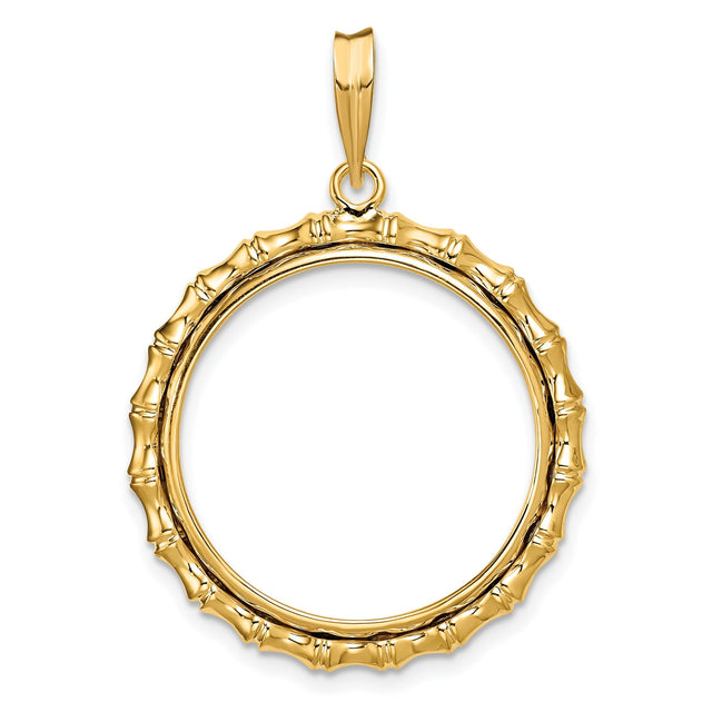 22 mm 14k Yellow Gold coin bezel for 22 mm Coin