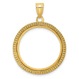 22 mm 14k Yellow Gold coin bezel for 22 mm Coin