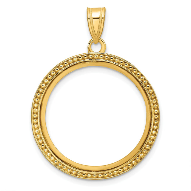 22 mm 10k Yellow Gold coin bezel for 22 mm Coin