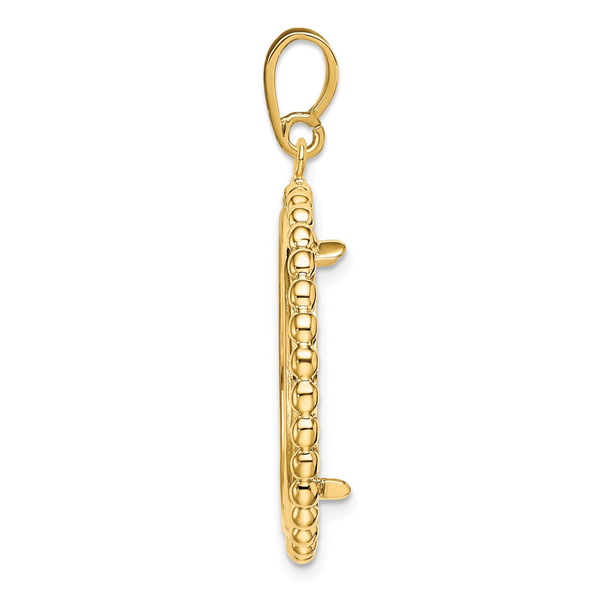 22 mm 14k Yellow Gold coin bezel for 22 mm Coin — alternate view