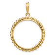 22 mm 14k Yellow Gold coin bezel for 22 mm Coin