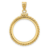 22 mm 14k Yellow Gold coin bezel for 22 mm Coin — additional image
