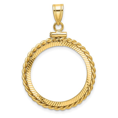 22 mm 14k Yellow Gold coin bezel for 22 mm Coin
