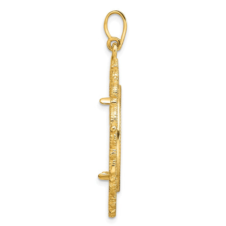 22 mm 14k Yellow Gold coin bezel for 22 mm Coin — alternate view