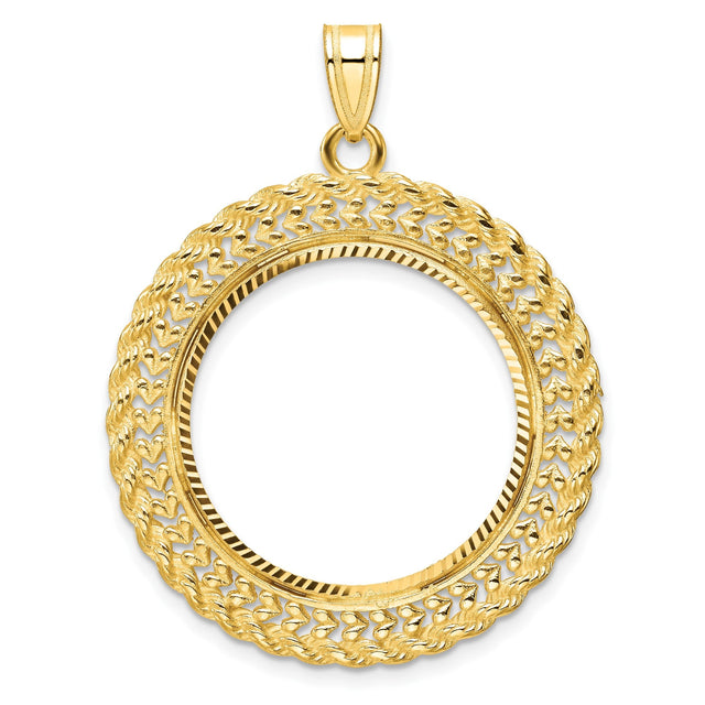 22 mm 14k Yellow Gold coin bezel for 22 mm Coin