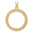 22 mm 14k Yellow Gold coin bezel for 22 mm Coin