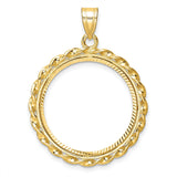 22 mm 14k Yellow Gold coin bezel for 22 mm Coin