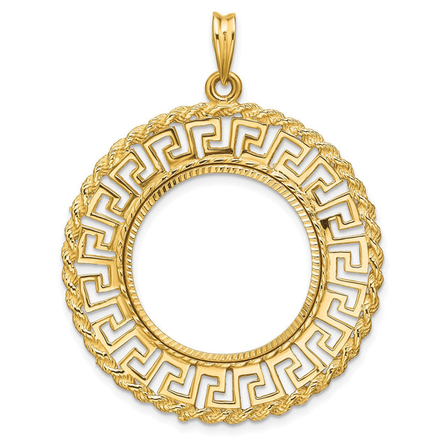 22 mm 14k Yellow Gold coin bezel for 22 mm Coin