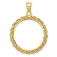 22 mm 10k Yellow Gold coin bezel for 22 mm Coin