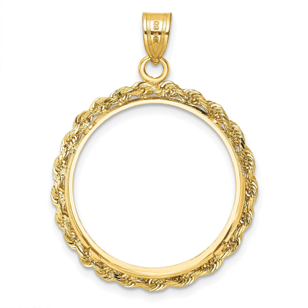 22 mm 14k Yellow Gold coin bezel for 22 mm Coin — additional image
