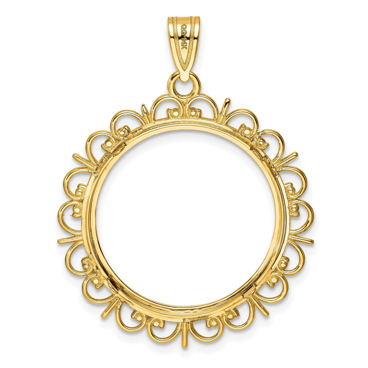 22 mm 14k Yellow Gold coin bezel for 22 mm Coin — additional image
