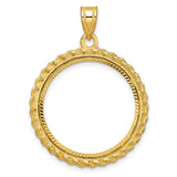 22 mm 14k Yellow Gold coin bezel for 22 mm Coin