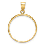 22 mm 10k Yellow Gold coin bezel for 22 mm Coin