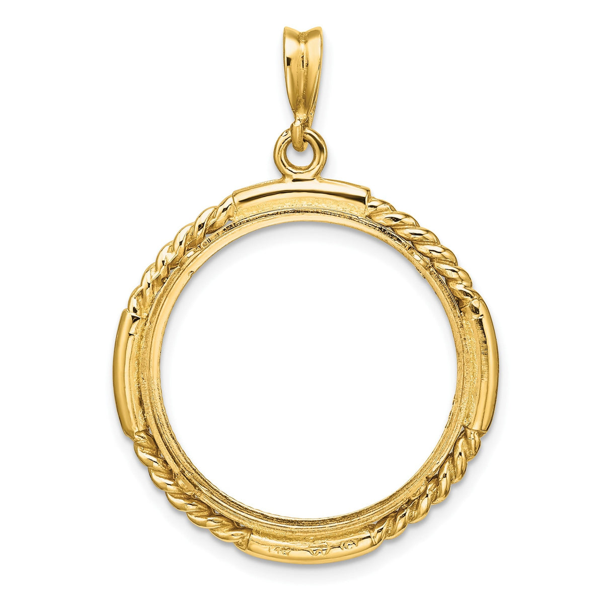 22 mm 14k Yellow Gold coin bezel for 22 mm Coin — additional image