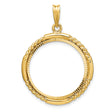 22 mm 14k Yellow Gold coin bezel for 22 mm Coin