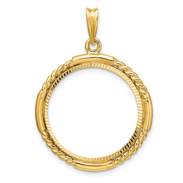 22 mm 14k Yellow Gold coin bezel for 22 mm Coin