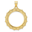 22 mm 14k Yellow Gold coin bezel for 22 mm Coin