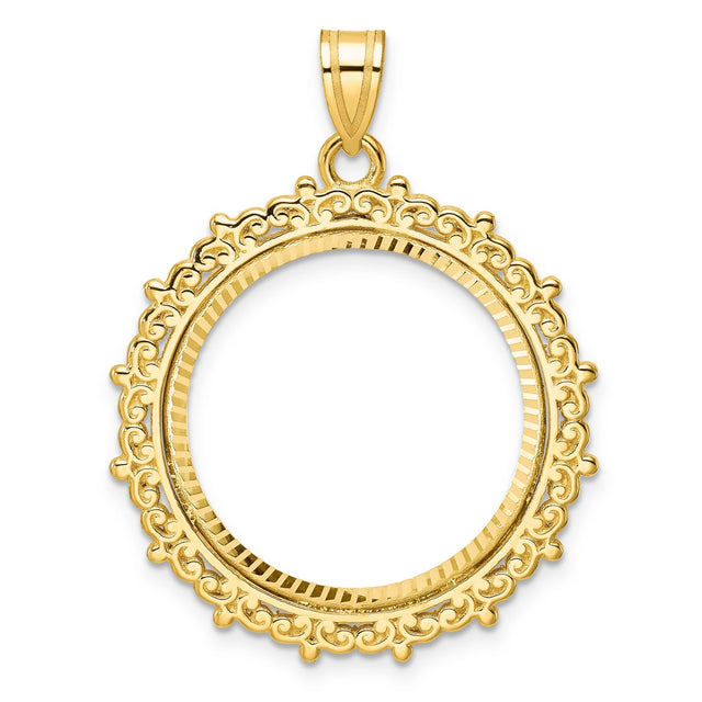 22 mm 14k Yellow Gold coin bezel for 22 mm Coin