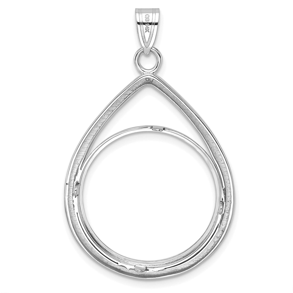 22 mm 14k White Gold coin bezel for 22 mm Coin — additional image