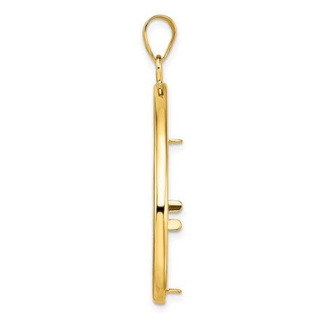 22 mm 14k Yellow Gold coin bezel for 22 mm Coin — alternate view