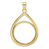 22 mm 14k Yellow Gold coin bezel for 22 mm Coin