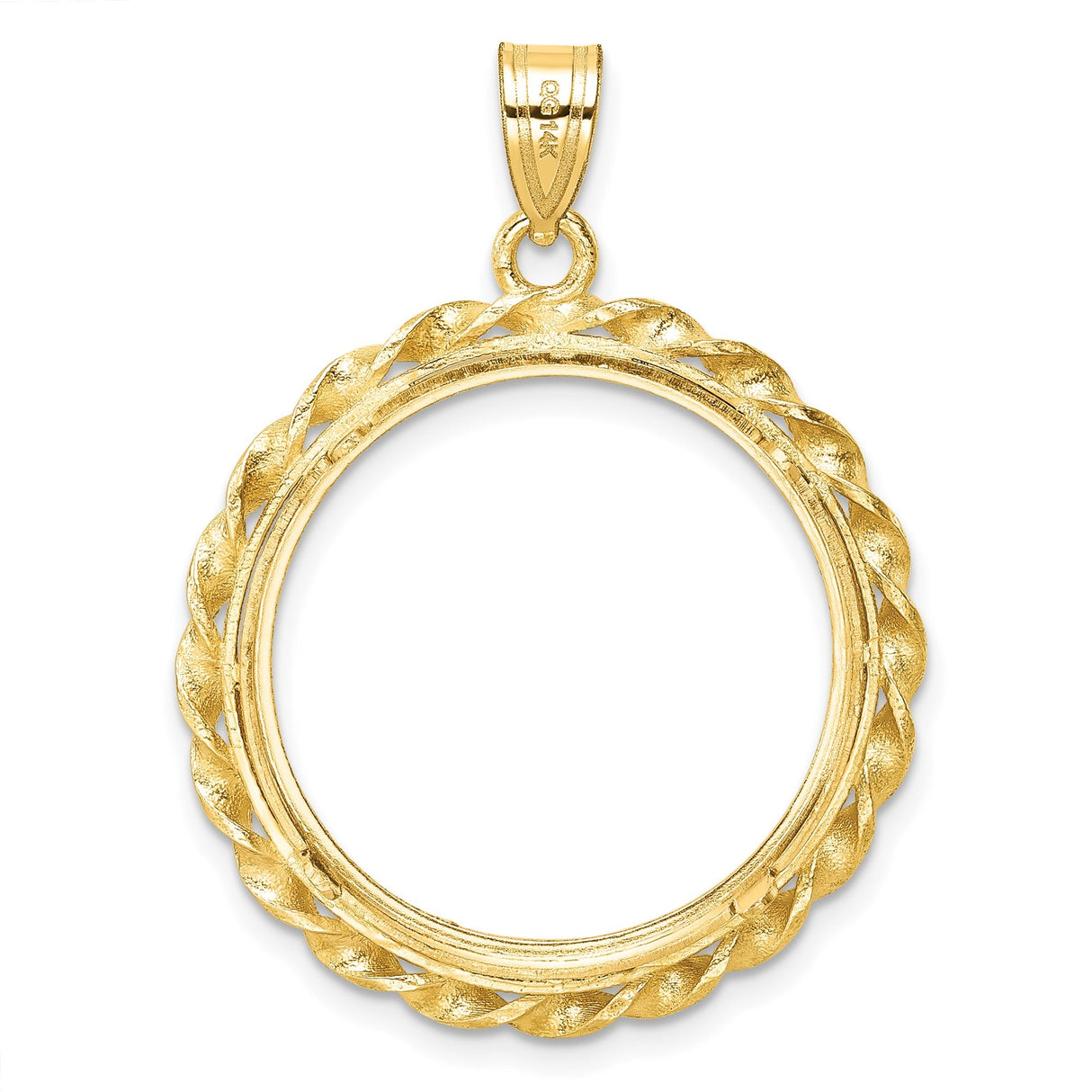 22 mm 14k Yellow Gold coin bezel for 22 mm Coin — additional image