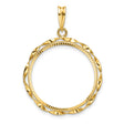 22 mm 14k Yellow Gold coin bezel for 22 mm Coin