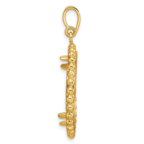 22 mm 14k Yellow Gold coin bezel for 22 mm Coin — alternate view