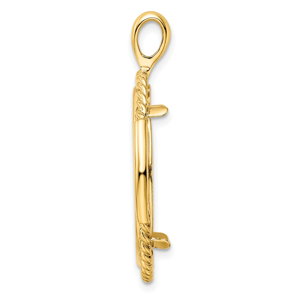 22 mm 14k Yellow Gold coin bezel for 22 mm Coin — alternate view