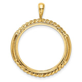 22 mm 14k Yellow Gold coin bezel for 22 mm Coin — additional image