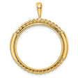 22 mm 14k Yellow Gold coin bezel for 22 mm Coin