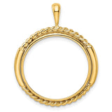 22 mm 14k Yellow Gold coin bezel for 22 mm Coin