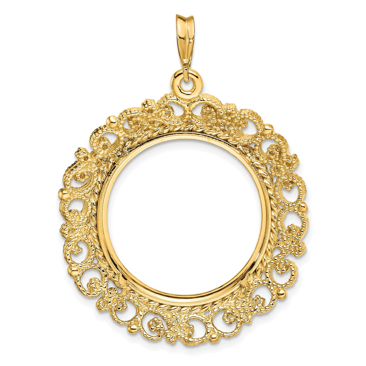 22 mm 14k Yellow Gold coin bezel for 22 mm Coin — additional image
