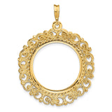22 mm 14k Yellow Gold coin bezel for 22 mm Coin — additional image