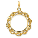 22 mm 14k Yellow Gold coin bezel for 22 mm Coin — additional image