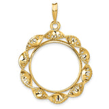 22 mm 14k Yellow Gold coin bezel for 22 mm Coin