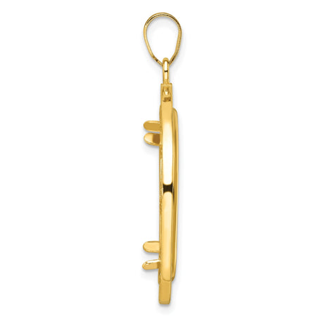 22 mm 14k Yellow Gold coin bezel for 22 mm Coin — alternate view