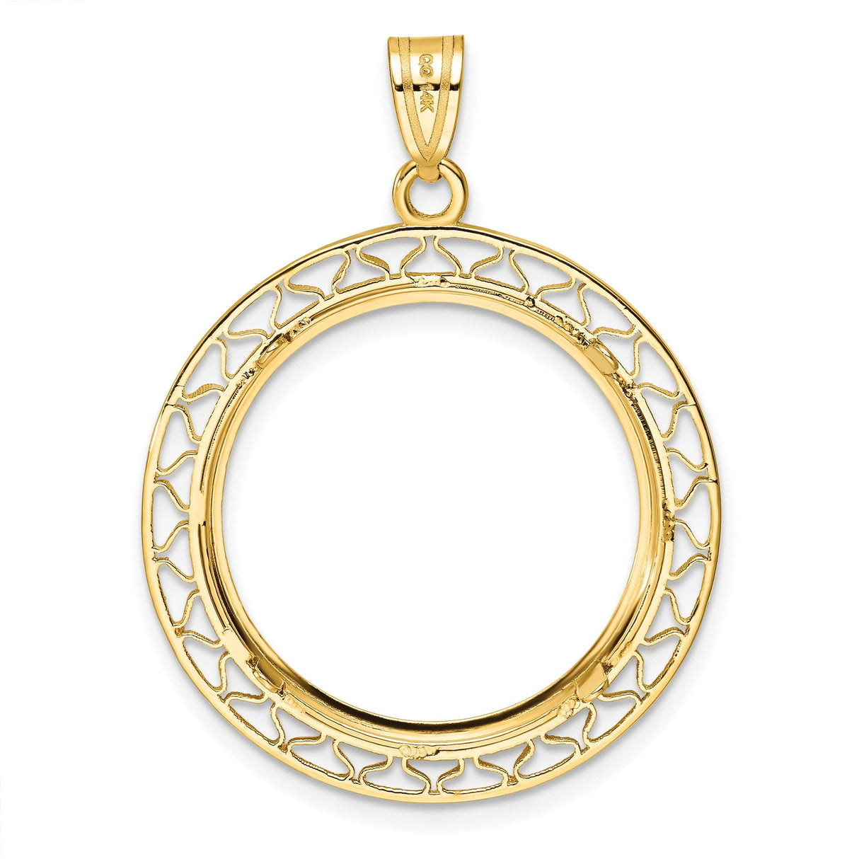 22 mm 14k Yellow Gold coin bezel for 22 mm Coin — additional image