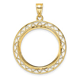 22 mm 14k Yellow Gold coin bezel for 22 mm Coin — additional image