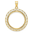 22 mm 14k Yellow Gold coin bezel for 22 mm Coin
