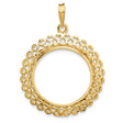 22 mm 14k Yellow Gold coin bezel for 22 mm Coin