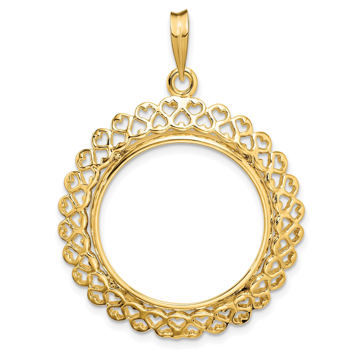 22 mm 14k Yellow Gold coin bezel for 22 mm Coin