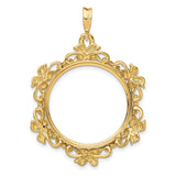 22 mm 14k Yellow Gold coin bezel for 22 mm Coin — additional image