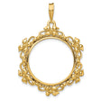 22 mm 14k Yellow Gold coin bezel for 22 mm Coin