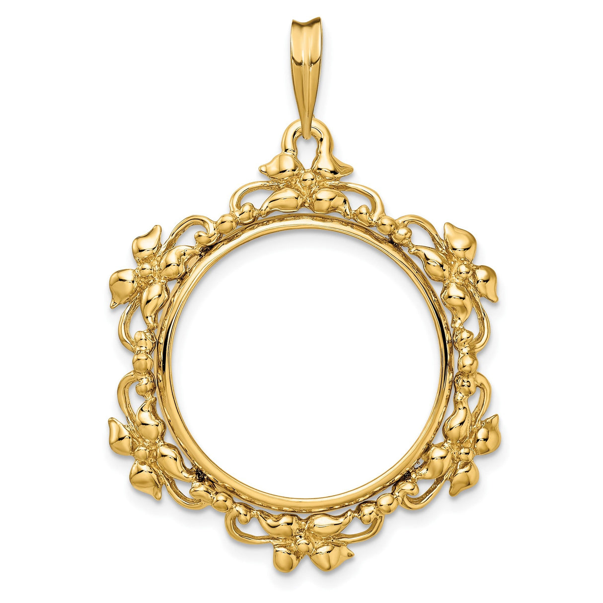 22 mm 14k Yellow Gold coin bezel for 22 mm Coin