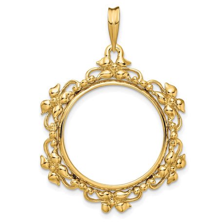 22 mm 14k Yellow Gold coin bezel for 22 mm Coin