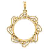 22 mm 14k Yellow Gold coin bezel for 22 mm Coin — additional image