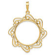 22 mm 14k Yellow Gold coin bezel for 22 mm Coin